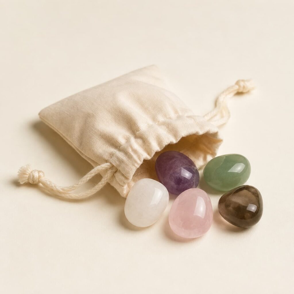 L10 Small Tumbled Stone Pouch
