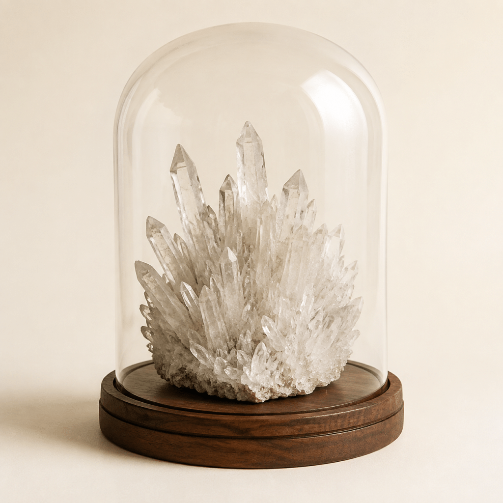 L9 Crystal Cluster Glass Dome